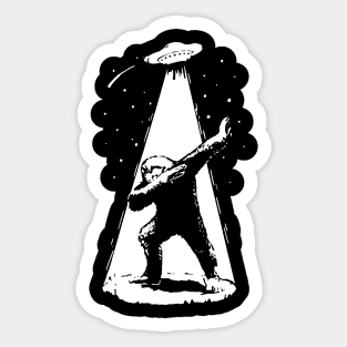 Dabbing Bigfoot Sticker